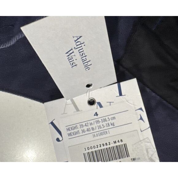 Janie And Jack Boys Navy Blue Embroidered Sailboat Shorts Boys Size 4 Nautical - Picture 6 of 8